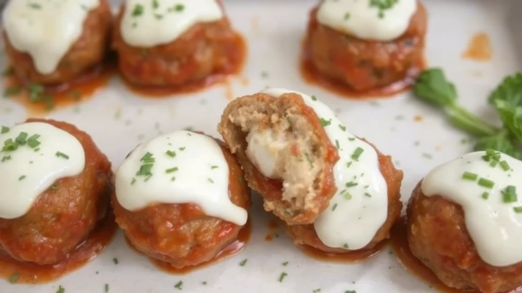 Mozzarella Stuffed Meatballs