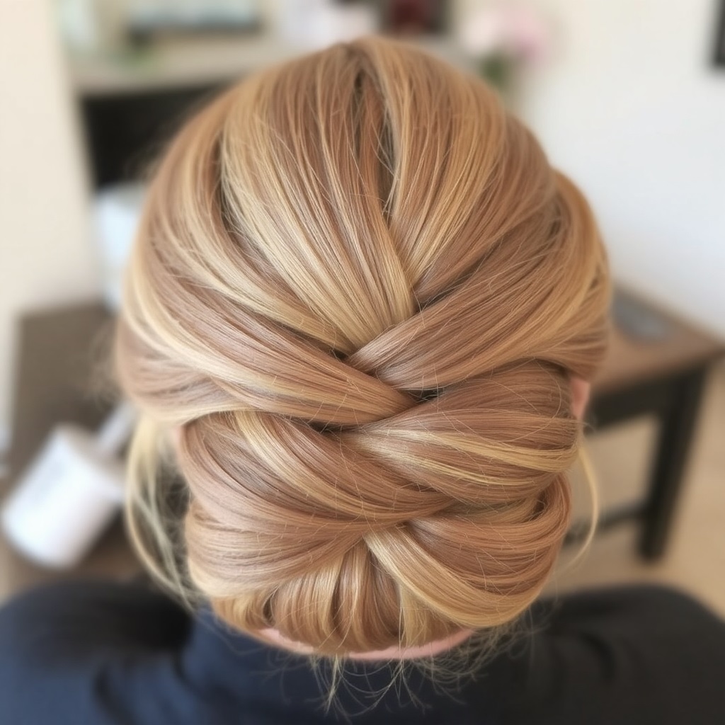 Triple French Braided Bun