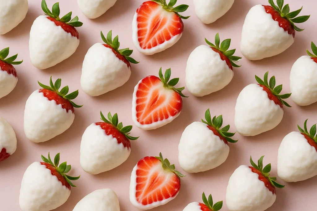 Frozen Yogurt Covered Strawberries