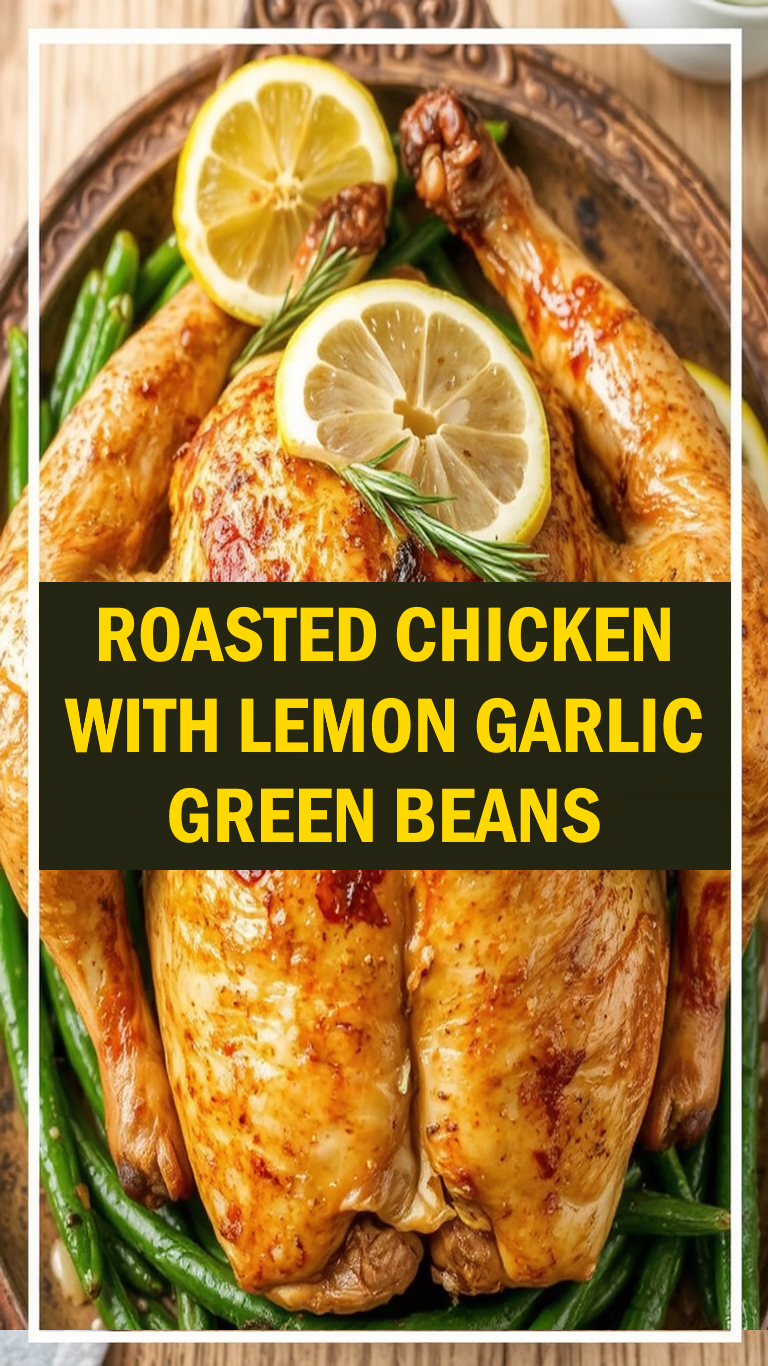 ROASTED CHICKEN WITH LEMON GARLIC GREEN BEANS