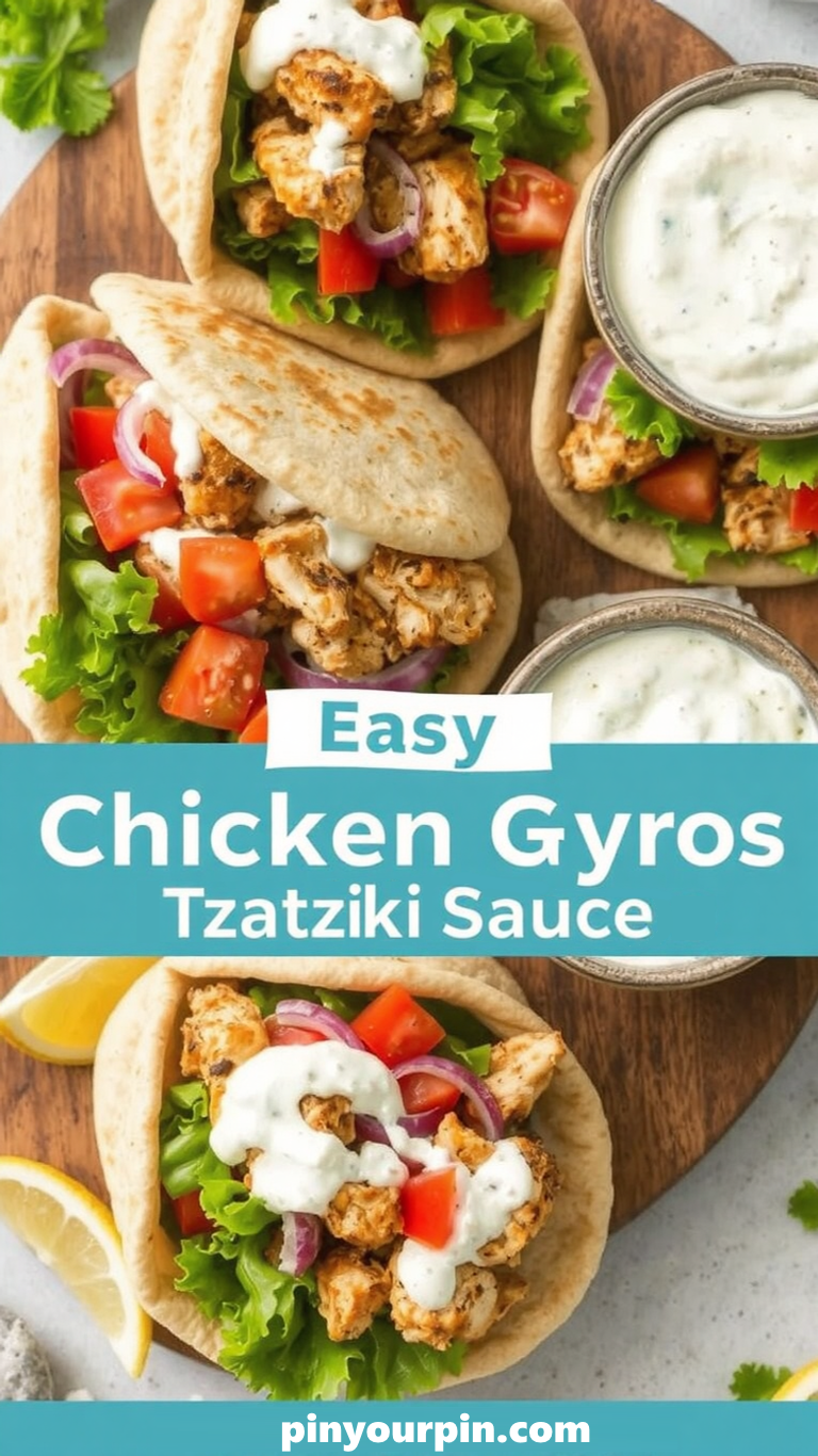 Easy Chicken Gyros Tzatziki Sauce
