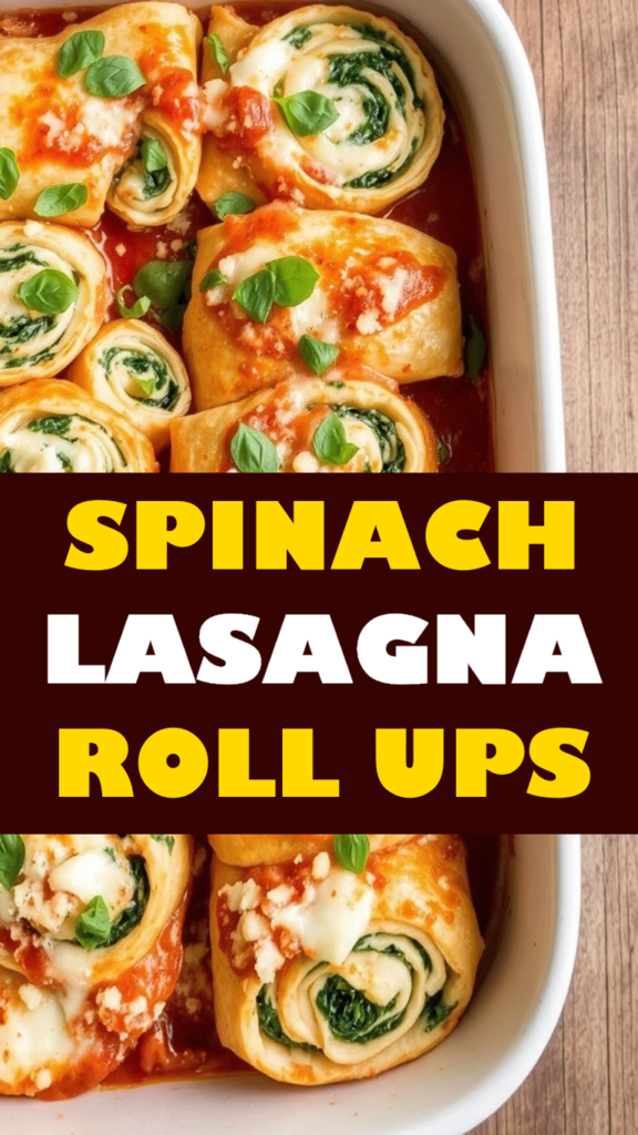 Spinach Lasagna Roll-Ups