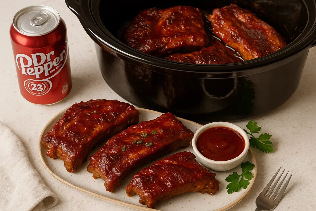 Slow Cooker Dr. Pepper BBQ Ribs Recipe