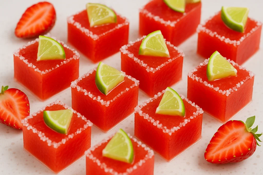 Strawberry Margarita Jello Shots