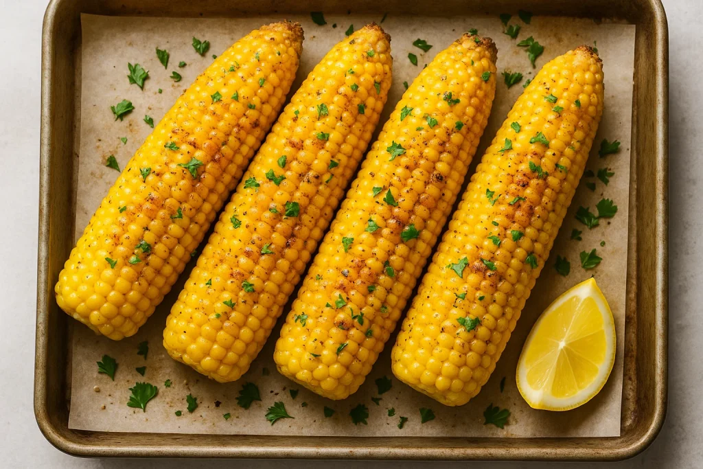 The Most Amazing Oven-Roasted Corn