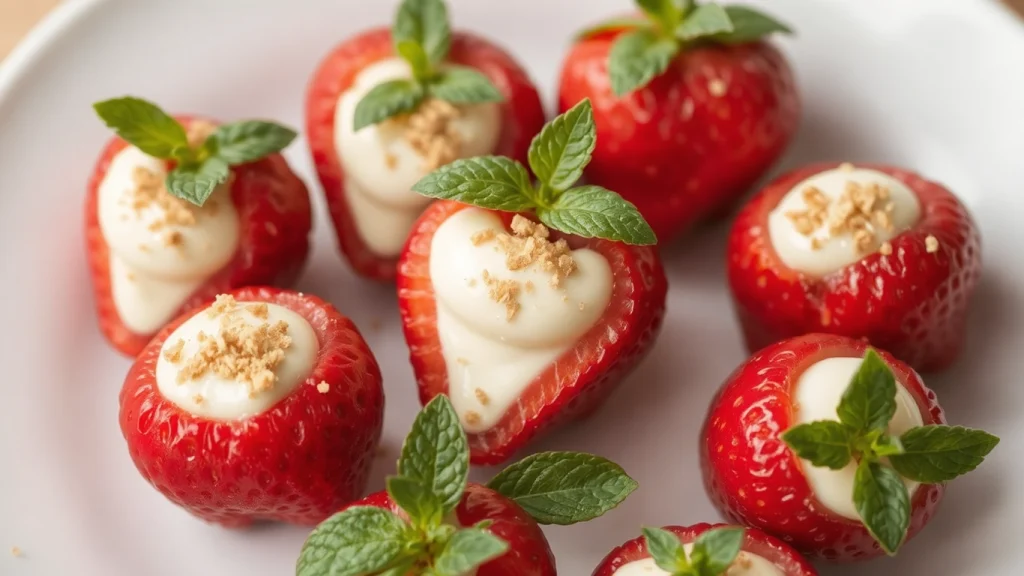 Cheesecake Stuffed Strawberries