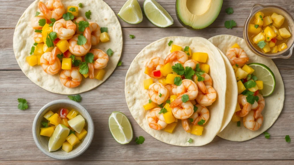 Easy Shrimp Tacos with Mango Salsa