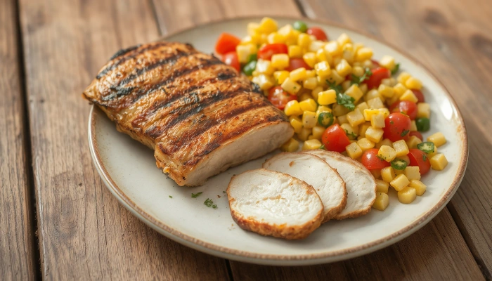 Grilled Chicken with Corn Salad