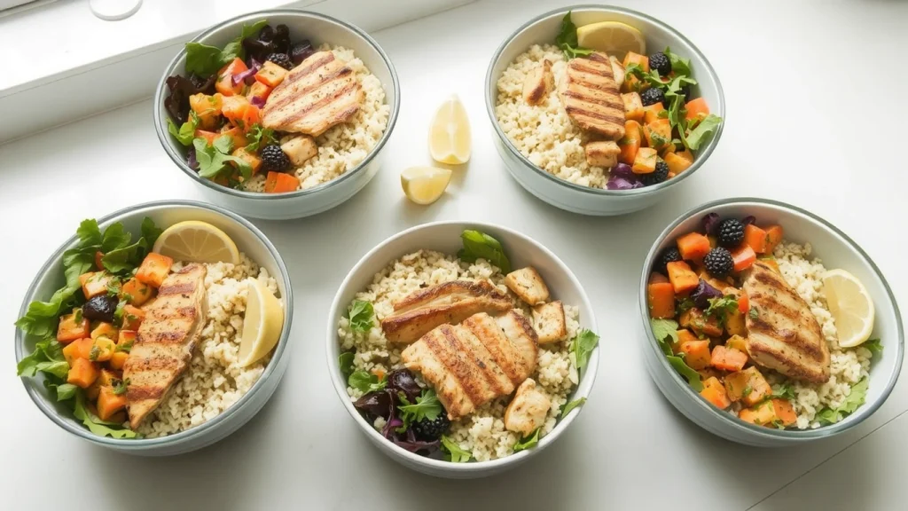 Low-Carb Meal Prep Bowls with Veggies