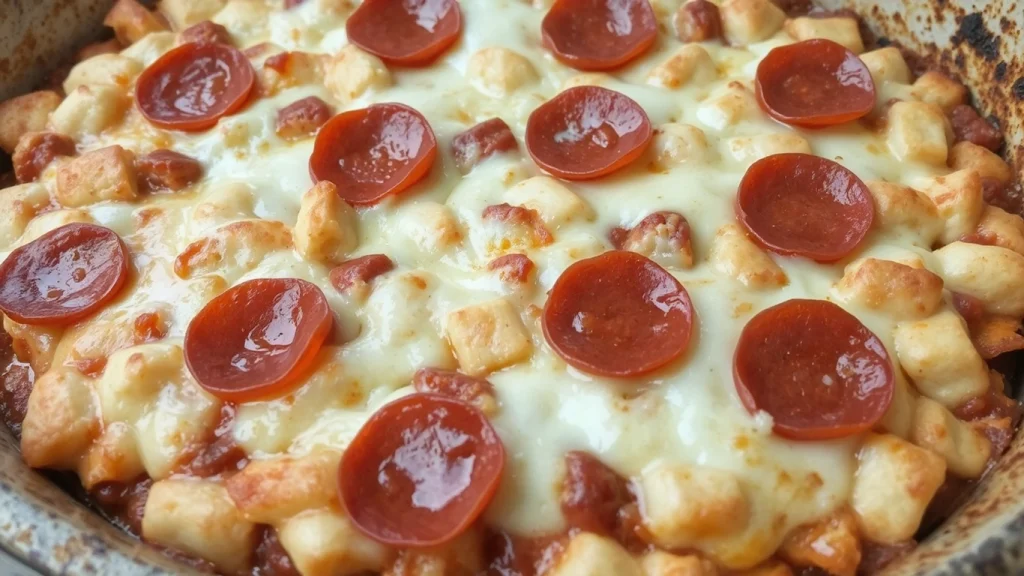 One-Pan Pepperoni Pizza Bake
