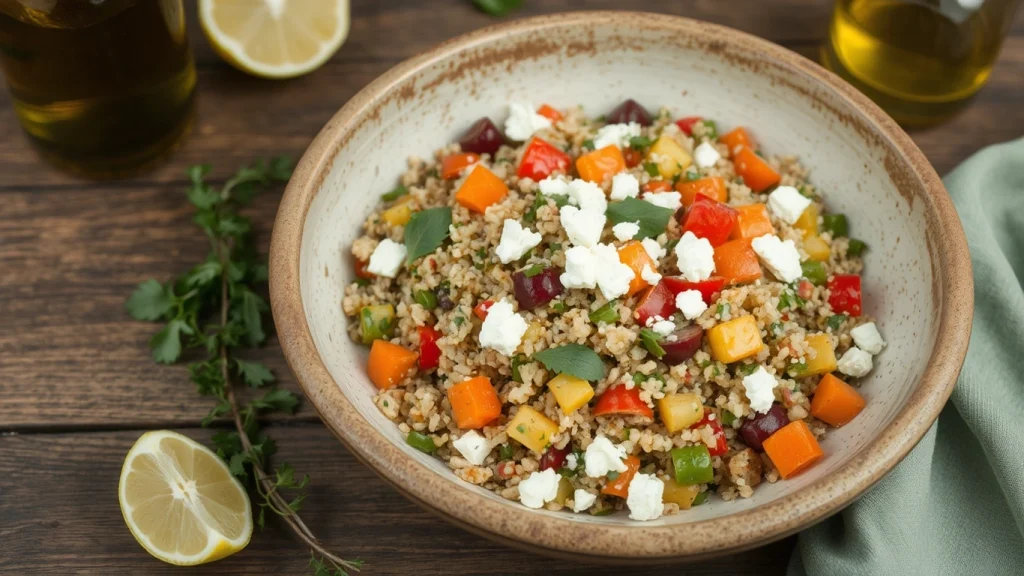Quinoa Salad with Feta and Vegetables