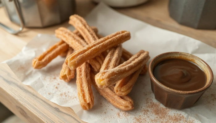Spanish Churros with Chocolate Dipping Sauce