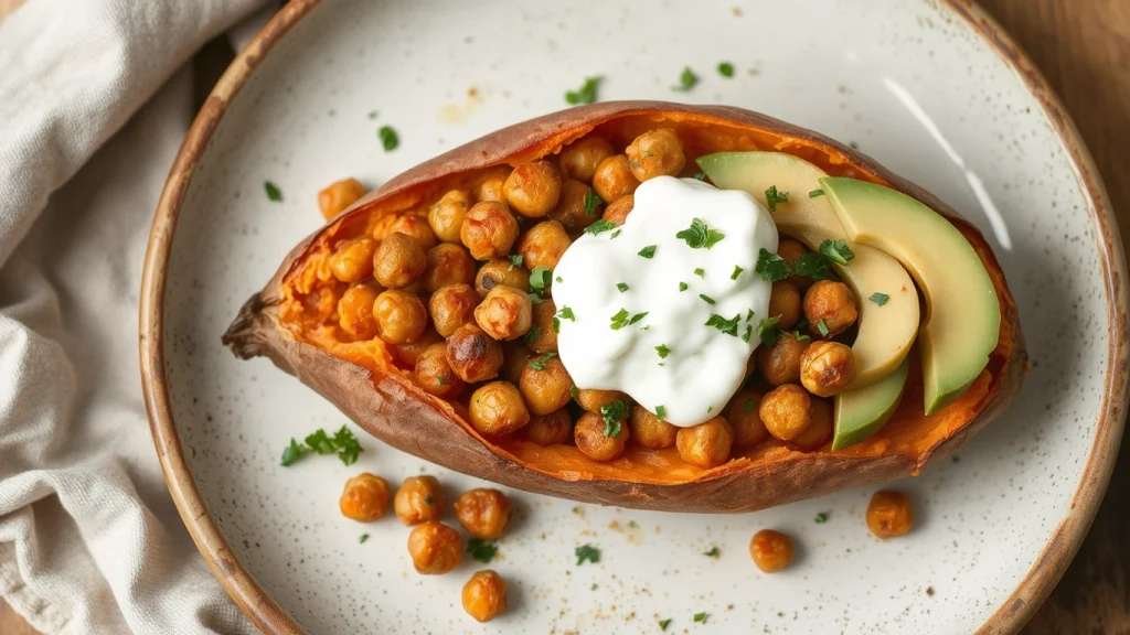 Stuffed Sweet Potatoes with Chickpeas