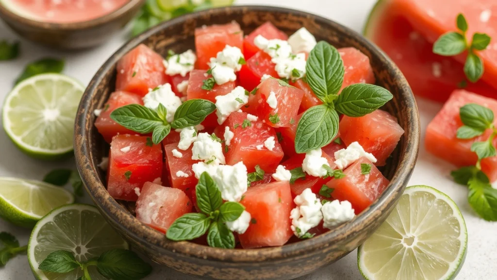 Watermelon Feta Mint Salad