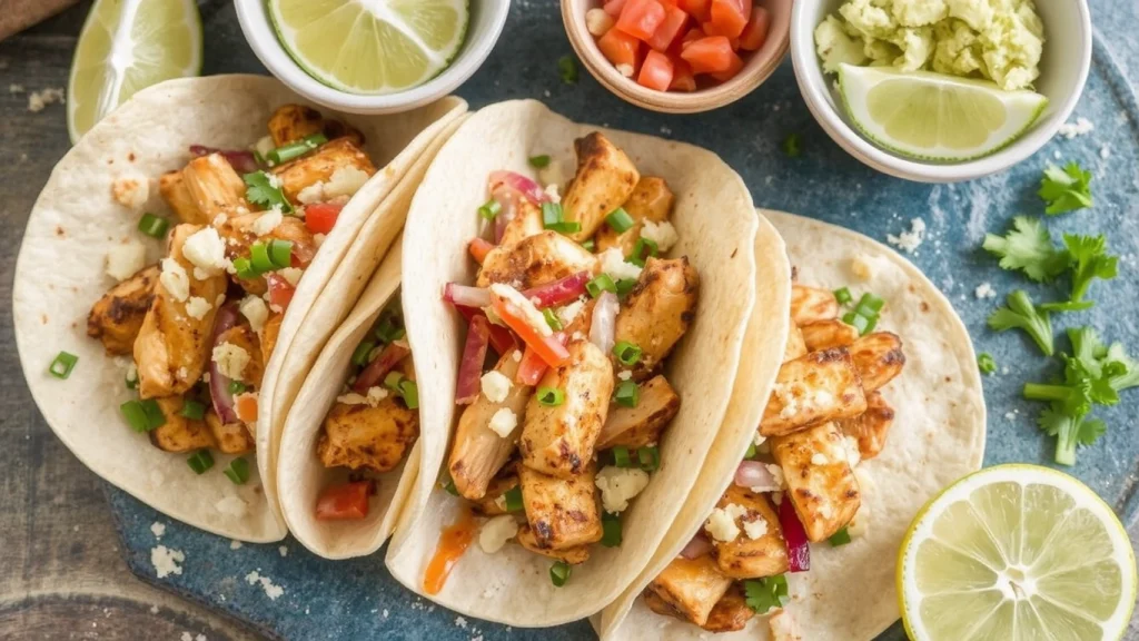 Zesty Lemon Garlic Grilled Chicken Tacos