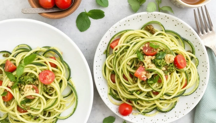 Zucchini Noodles with Pesto
