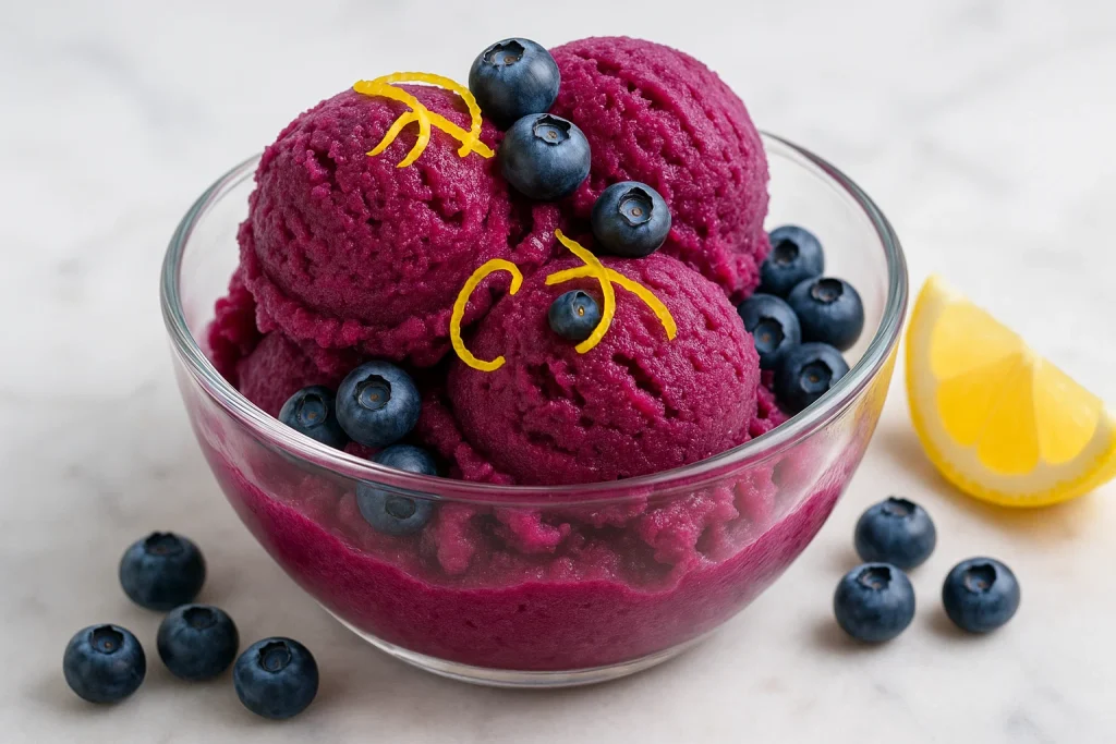 Blueberry Lemon Sorbet