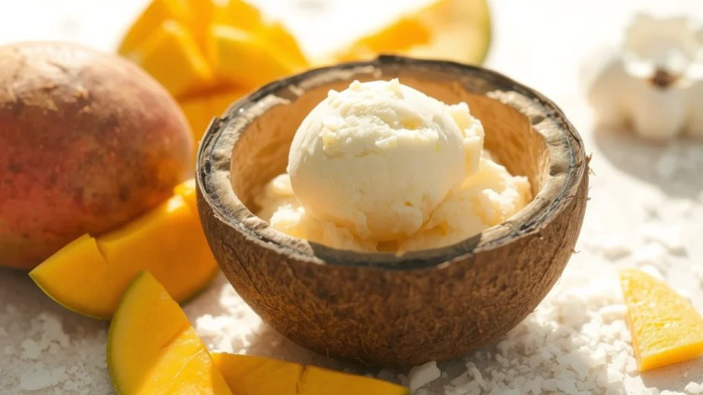 Coconut Mango Ice Cream
