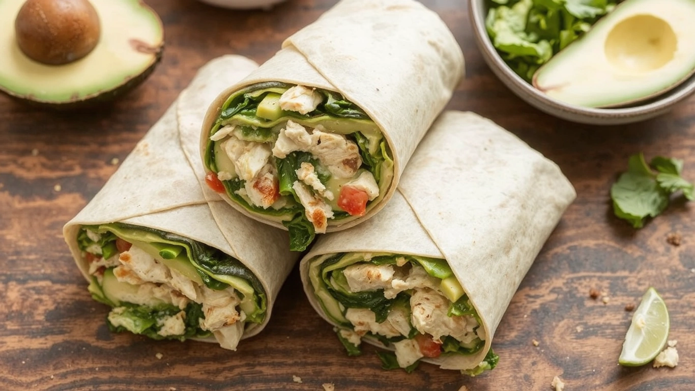 creamy-avocado-spinach-chicken-wraps-