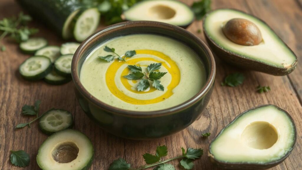 Cucumber and Avocado Gazpacho