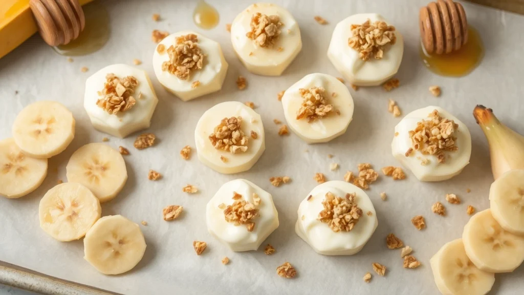 Frozen Banana Yogurt Clusters