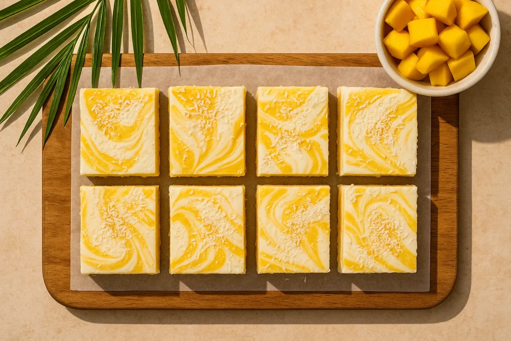 Frozen Mango Coconut Bars