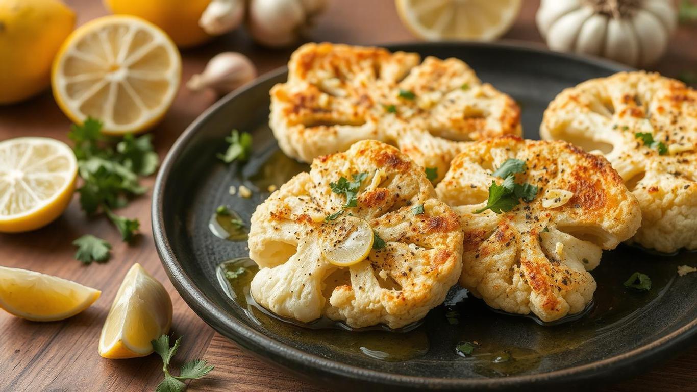 garlic-lemon-roasted-cauliflower-steaks