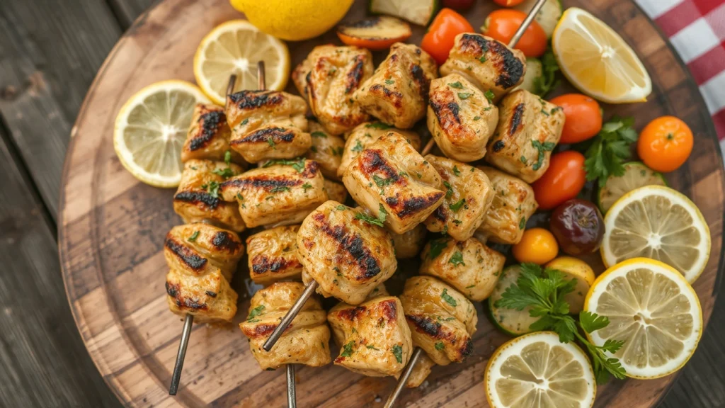 Grilled Lemon Herb Chicken Skewers