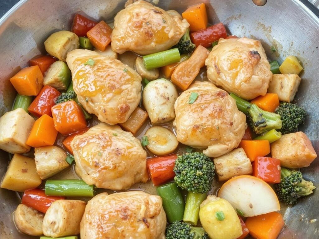 One-Pan Honey Garlic Chicken and Veggies