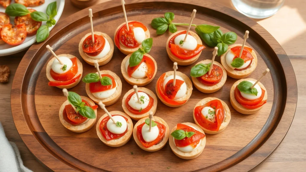 Roasted Red Pepper Mozzarella Bites