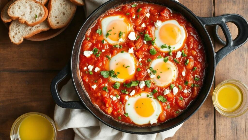 Shakshuka with Feta and Fresh Herbs