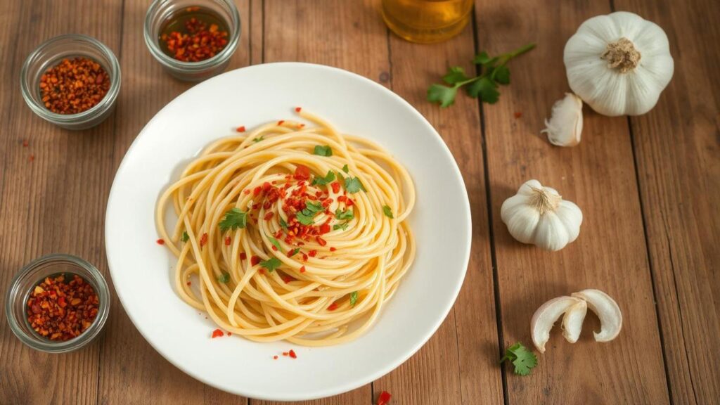 Spaghetti Aglio e Olio with Chili Flakes