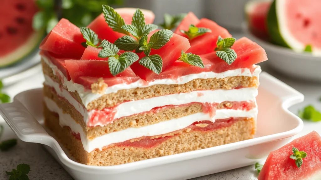 Watermelon Icebox Cake
