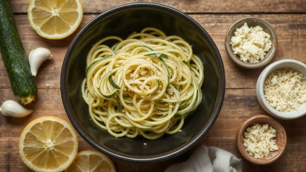 Zucchini Noodles with Garlic, Lemon, and Parmesan