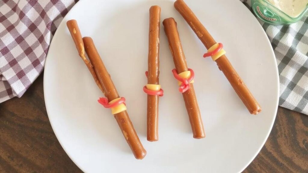 Cheese & Pretzel Broomsticks – Cute Halloween Snack