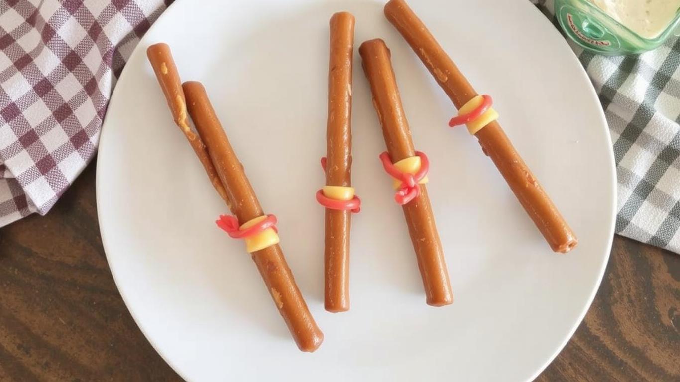 Cheese & Pretzel Broomsticks – Cute Halloween Snack