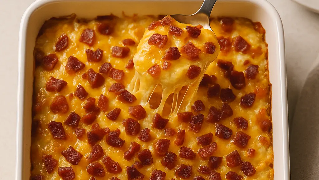 Cheesy Baked Potato Casserole with Bacon