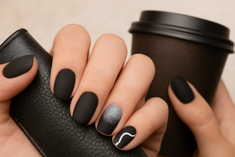 Chic Matte Black Nail Designs You’ll Want to Try
