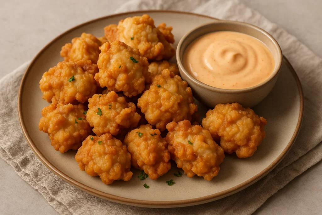 Creamy Chicken Karaage with Spicy Mayo Dip