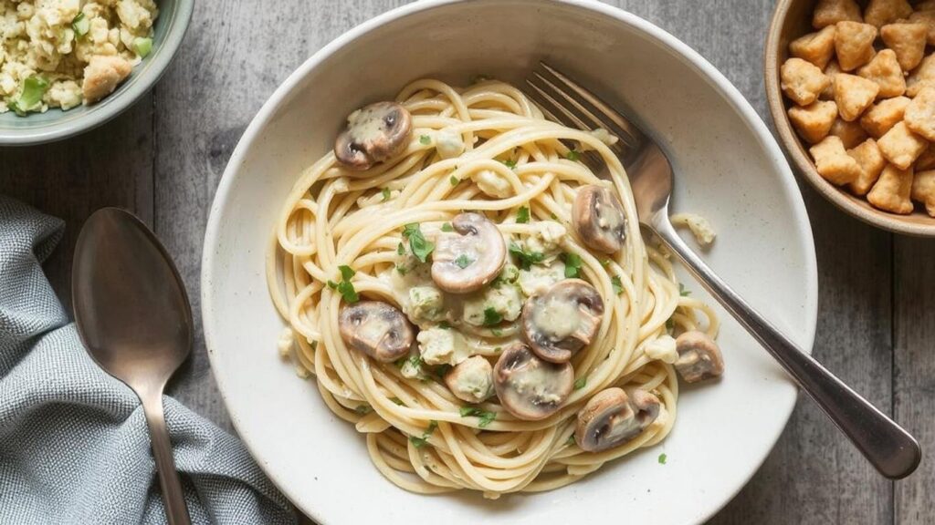 Creamy One-Pot Zucchini Mushroom Pasta in 20 Minutes