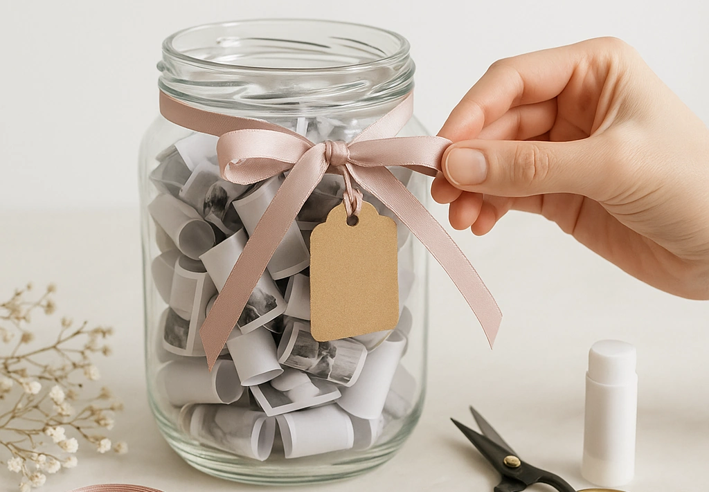 DIY Photo Jar Gift Idea for Birthdays and Holidays