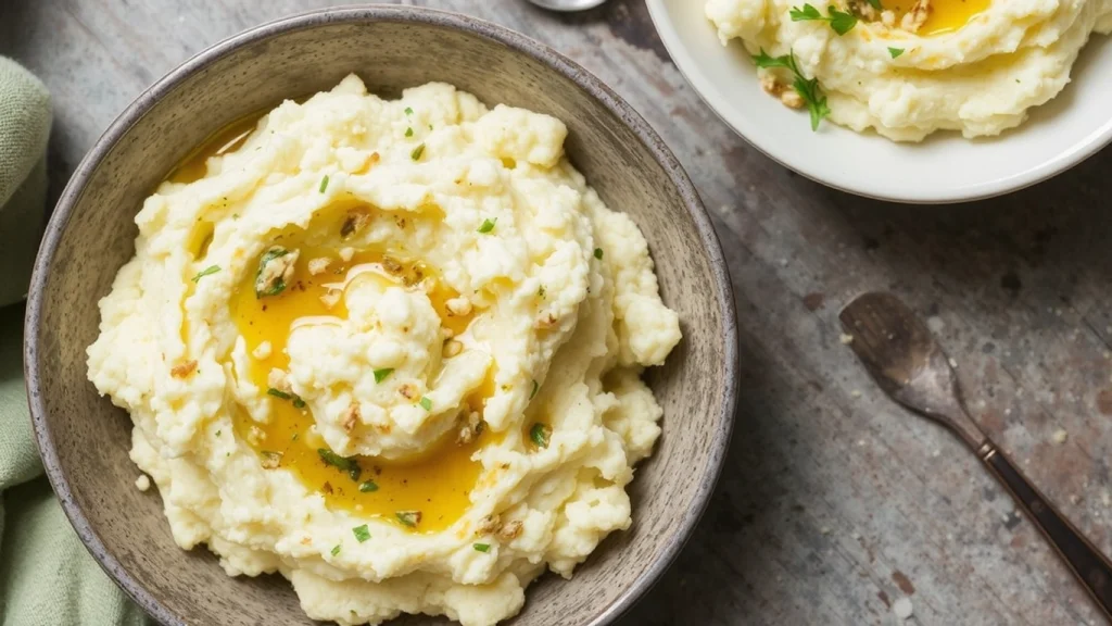 Mashed Cauliflower with Olive Oil & Romano