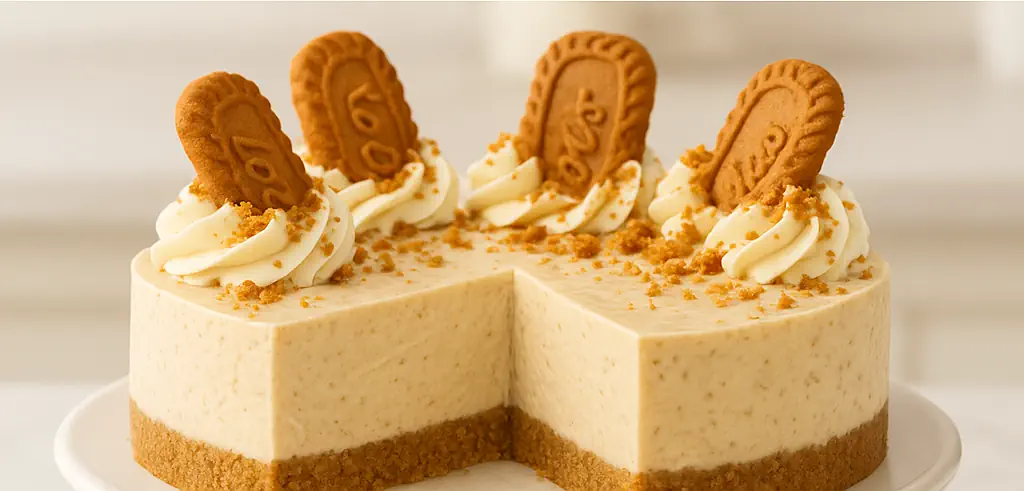 No-Bake Lotus Biscoff Cheesecake Recipe