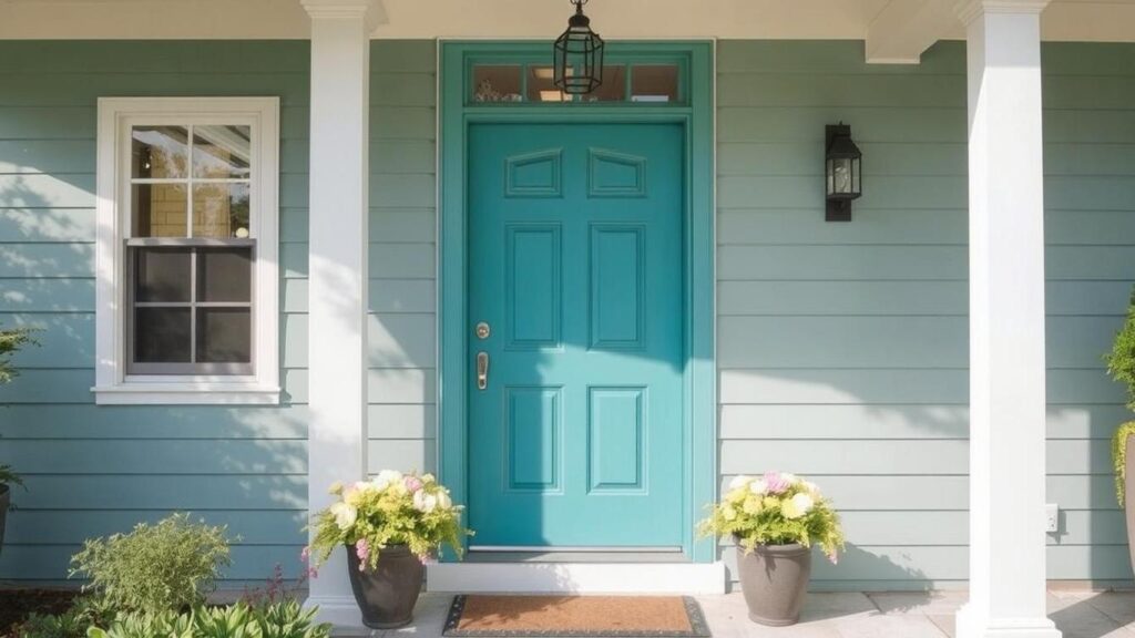 Perfect Turquoise Front Door Color Inspiration