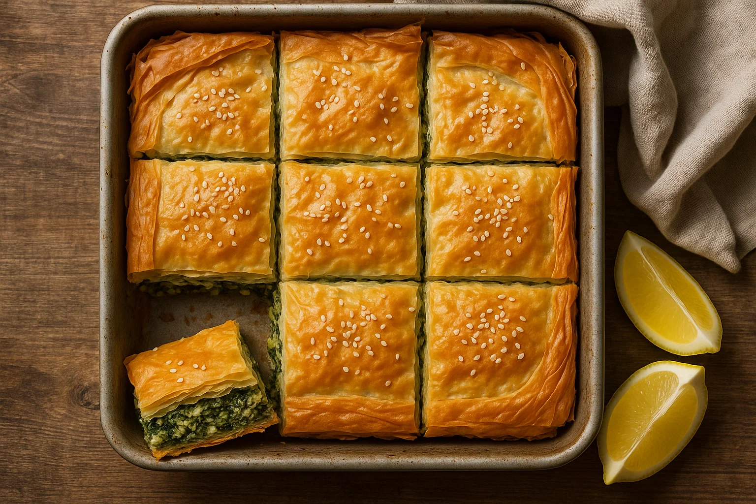 Savory Greek Spinach Pie (Spanakopita Recipe)
