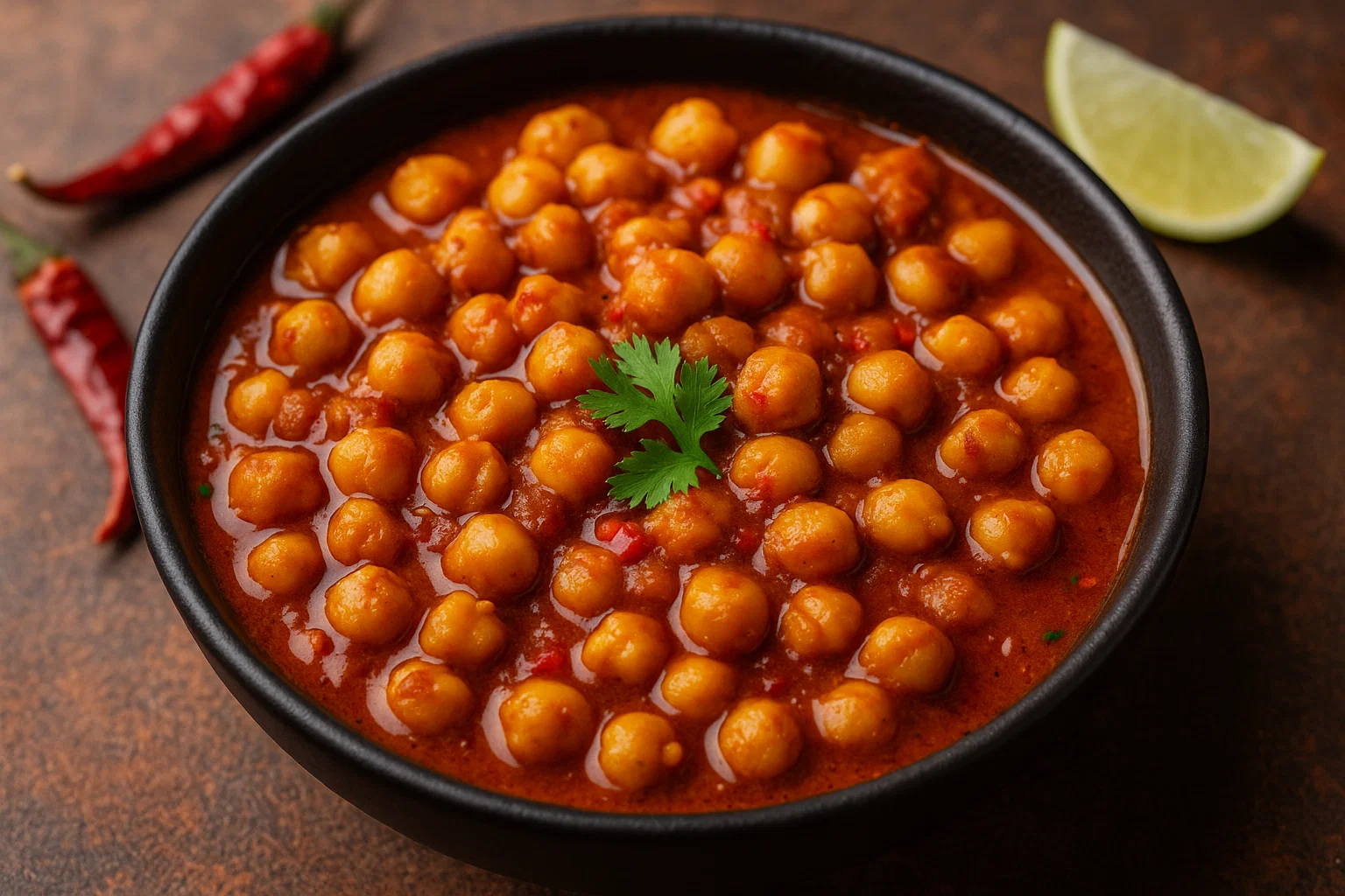 Spicy Indian Chickpea Curry (Chana Masala)