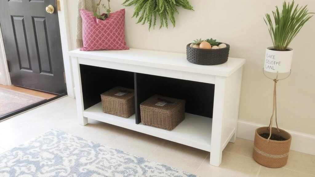 Stylish DIY Entryway Bench with Hidden Storage