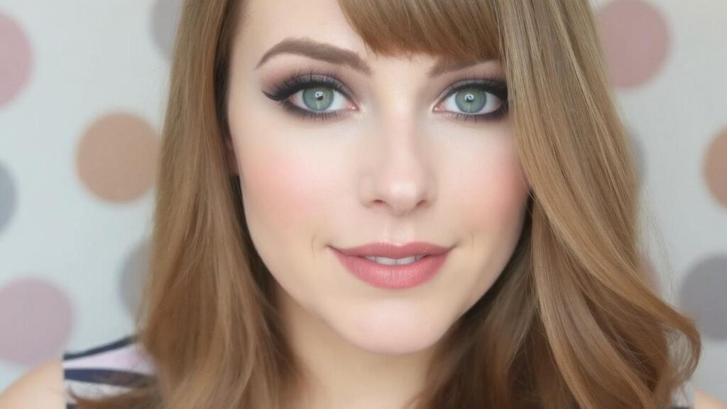 Bold Purple & Beige Eyeshadow for Green Eyes