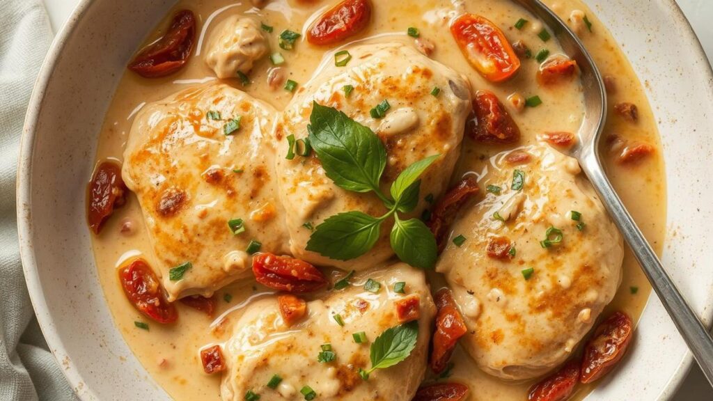 Chicken in Sun-Dried Tomato Cream Sauce
