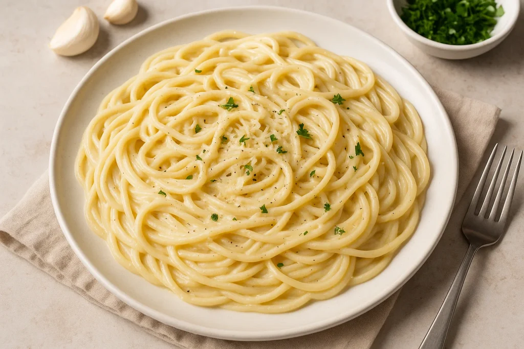 Creamy Garlic Parmesan Pasta in 20 Minutes